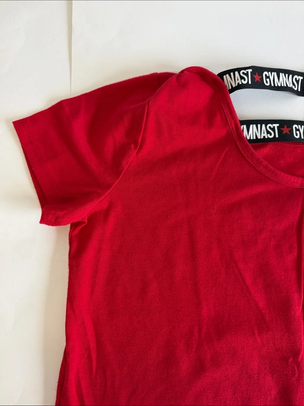 Girls' Justice Red Gymnast Silhouette Tee